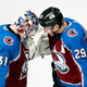 Philipp Grubauer and Nathan MacKinnon